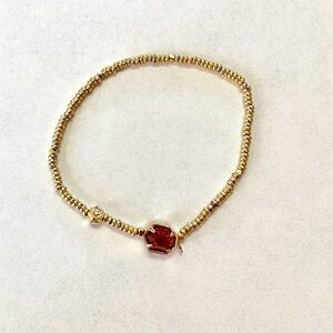 Kendra Scott gold stretch bracelet- Tigers Eye